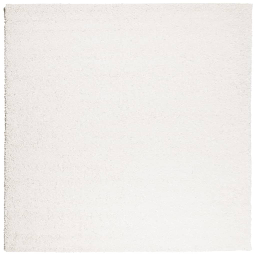 Vloerkleed Shaggy Hoogpolig Modern Kleurig Crème 200 x 200 cm