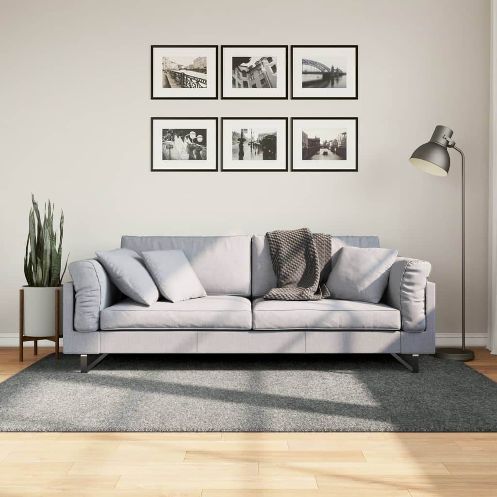 Vloerkleed Shaggy Hoogpolig Modern Groen 140 x 200 cm