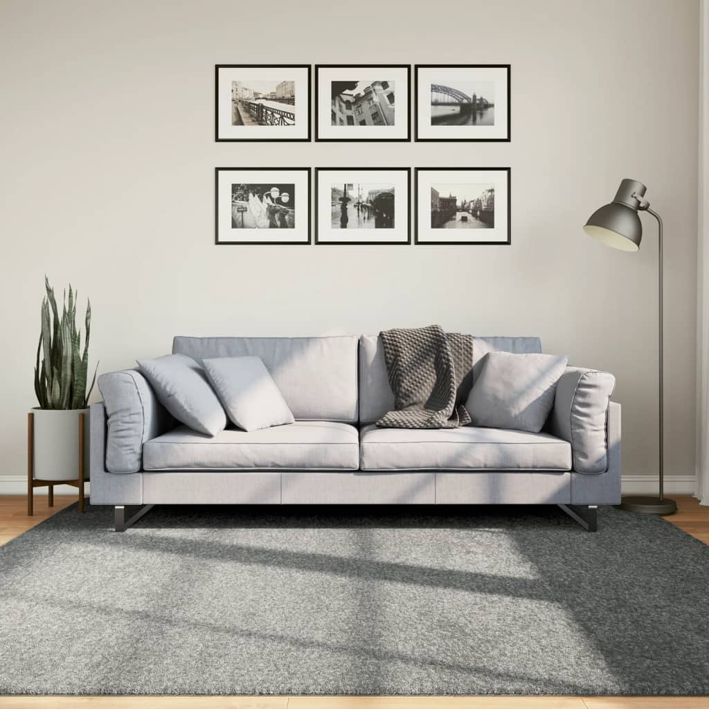 Vloerkleed Shaggy Hoogpolig Modern Groen 200 x 200 cm