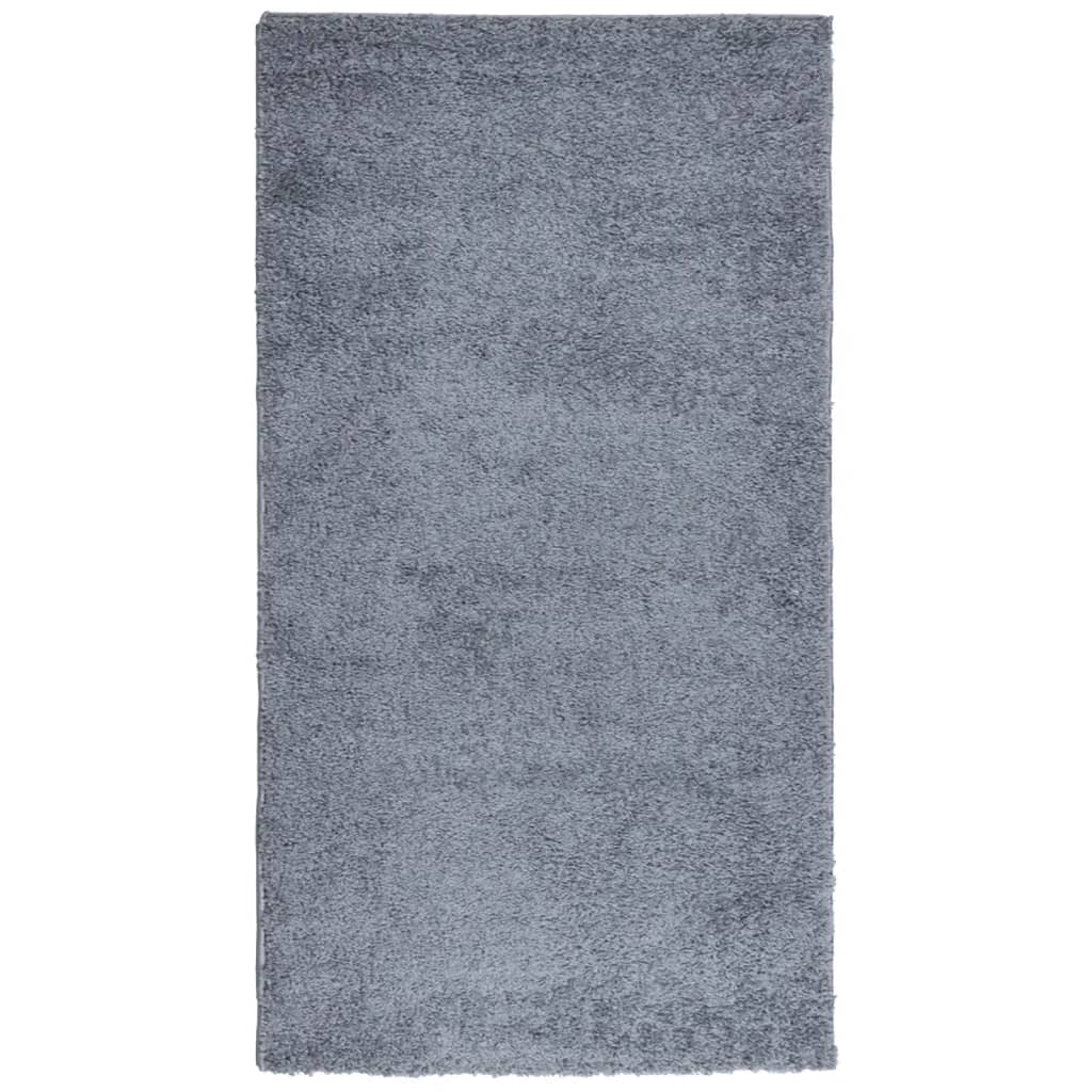 Vloerkleed Shaggy Hoogpolig Modern Blauw 80 x 150 cm