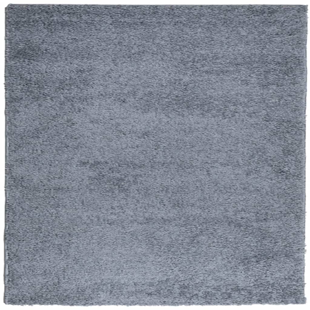 Vloerkleed Shaggy Hoogpolig Modern Blauw 120 x 120 cm