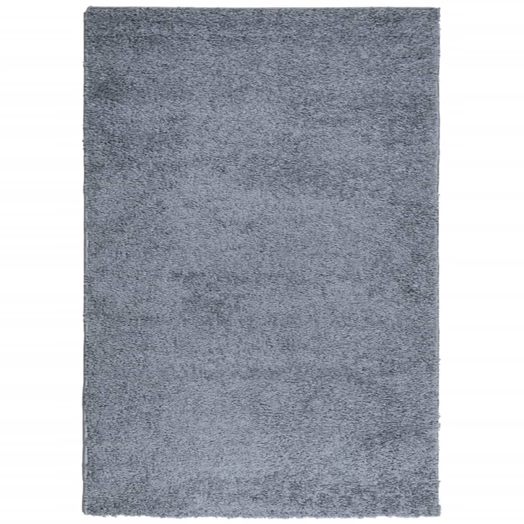 Vloerkleed Shaggy Hoogpolig Modern Blauw 120 x 170 cm