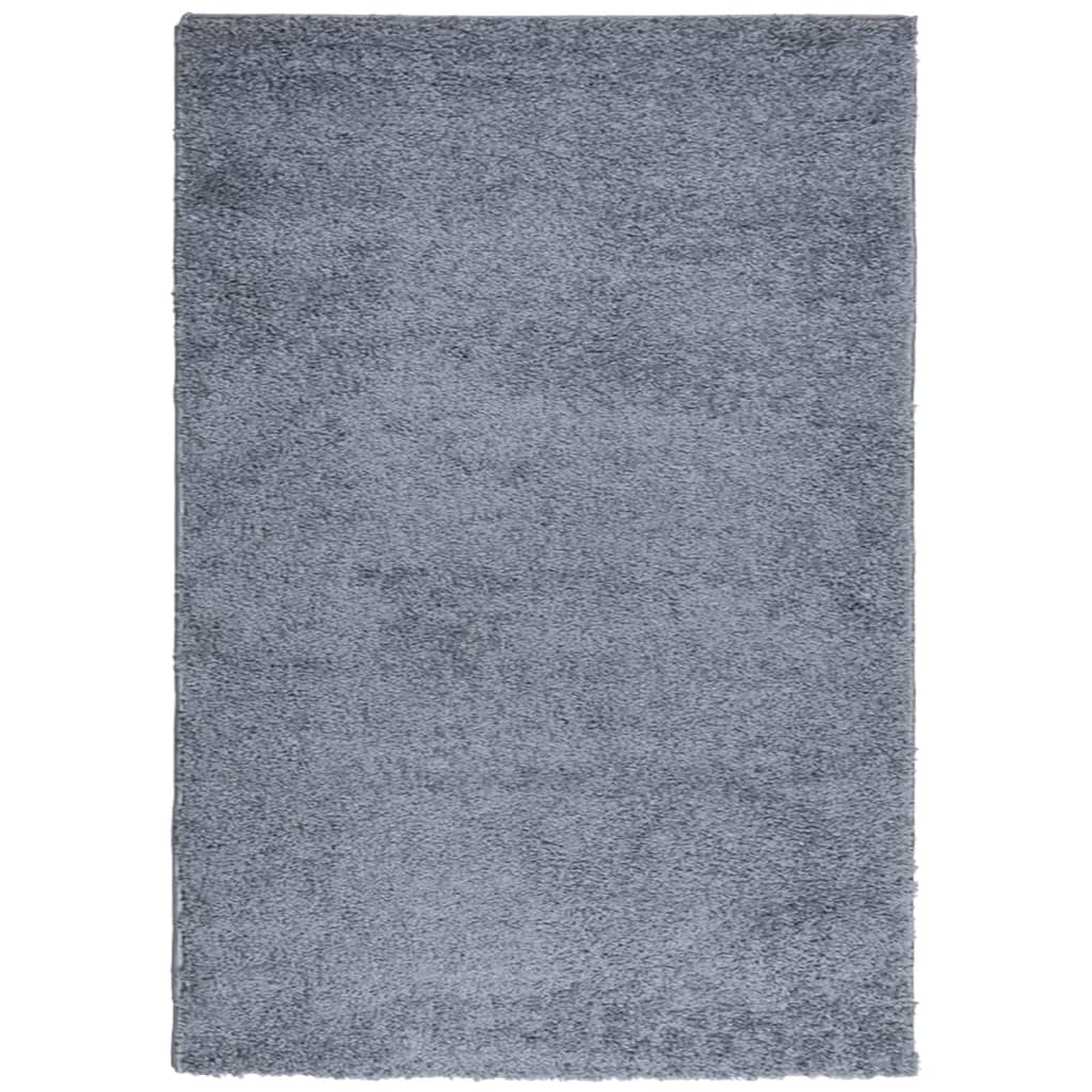 Vloerkleed Shaggy Hoogpolig Modern Blauw 160 x 230 cm