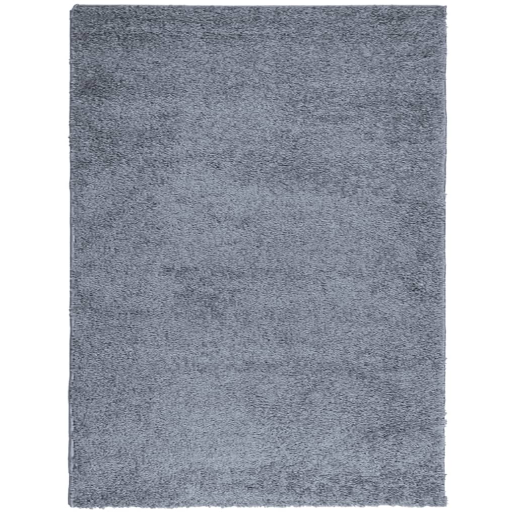 Vloerkleed Shaggy Hoogpolig Modern Blauw 300 x 400 cm