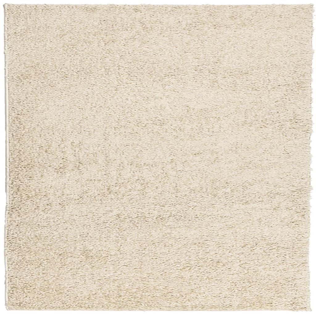 Vloerkleed Shaggy Hoogpolig Modern Kleurig Goud 160 x 160 cm