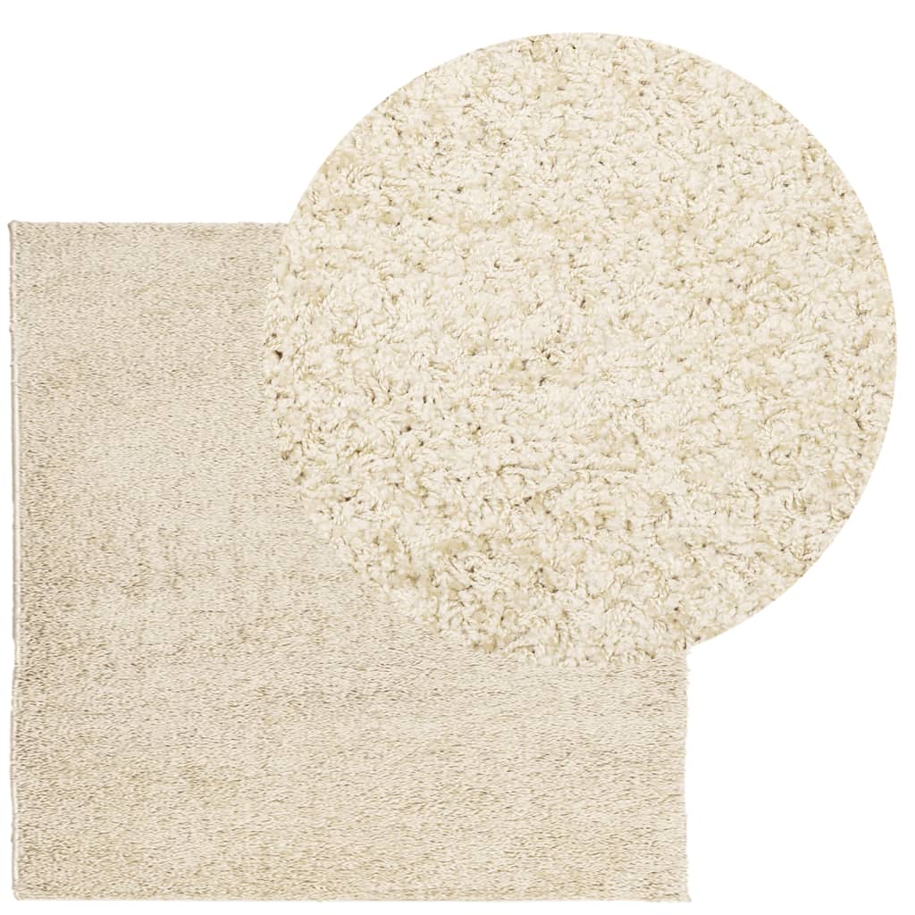 Vloerkleed Shaggy Hoogpolig Modern Kleurig Goud 160 x 160 cm