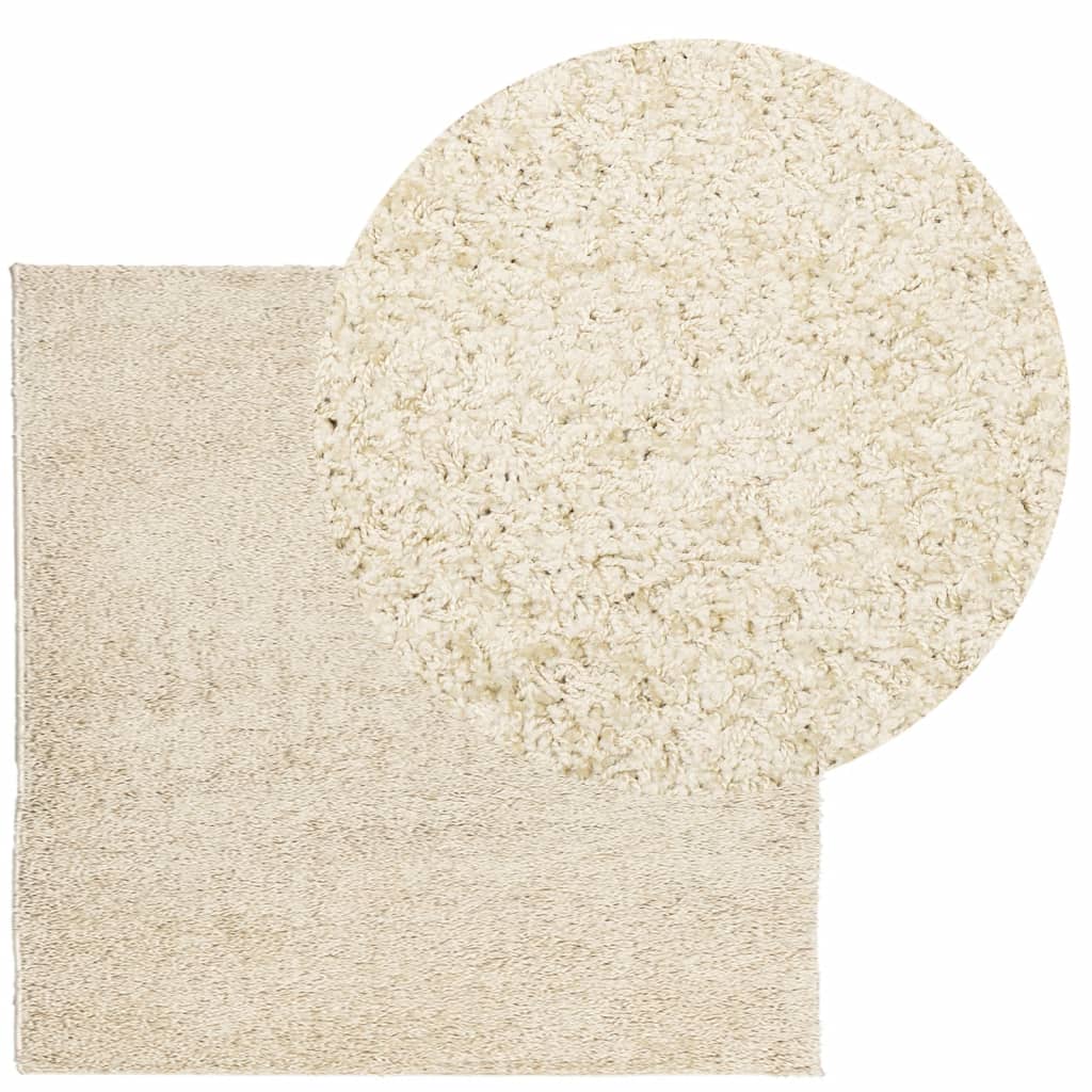 Vloerkleed Shaggy Hoogpolig Modern Kleurig Goud 240 x 240 cm