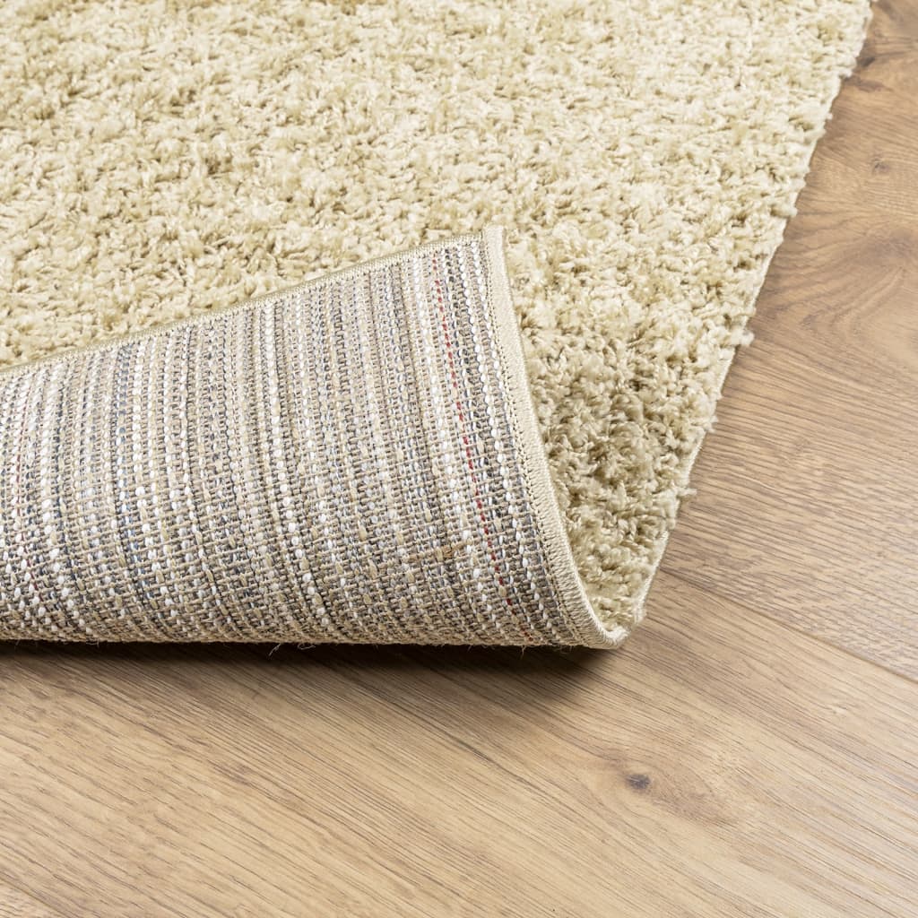 Vloerkleed Shaggy Hoogpolig Modern Kleurig Goud 240 x 240 cm