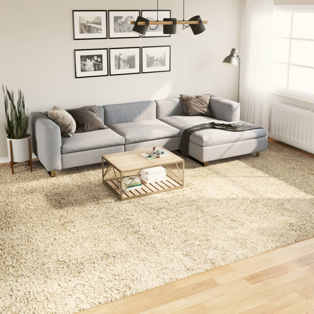 Vloerkleed Shaggy Hoogpolig Modern Kleurig Goud 300 x 400 cm