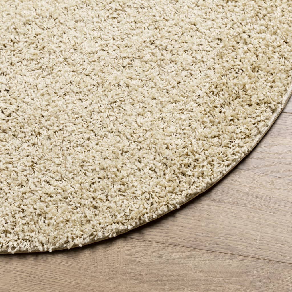 Vloerkleed Shaggy Hoogpolig Modern Ø 80 Cm Kleurig Goud ? 80 cm