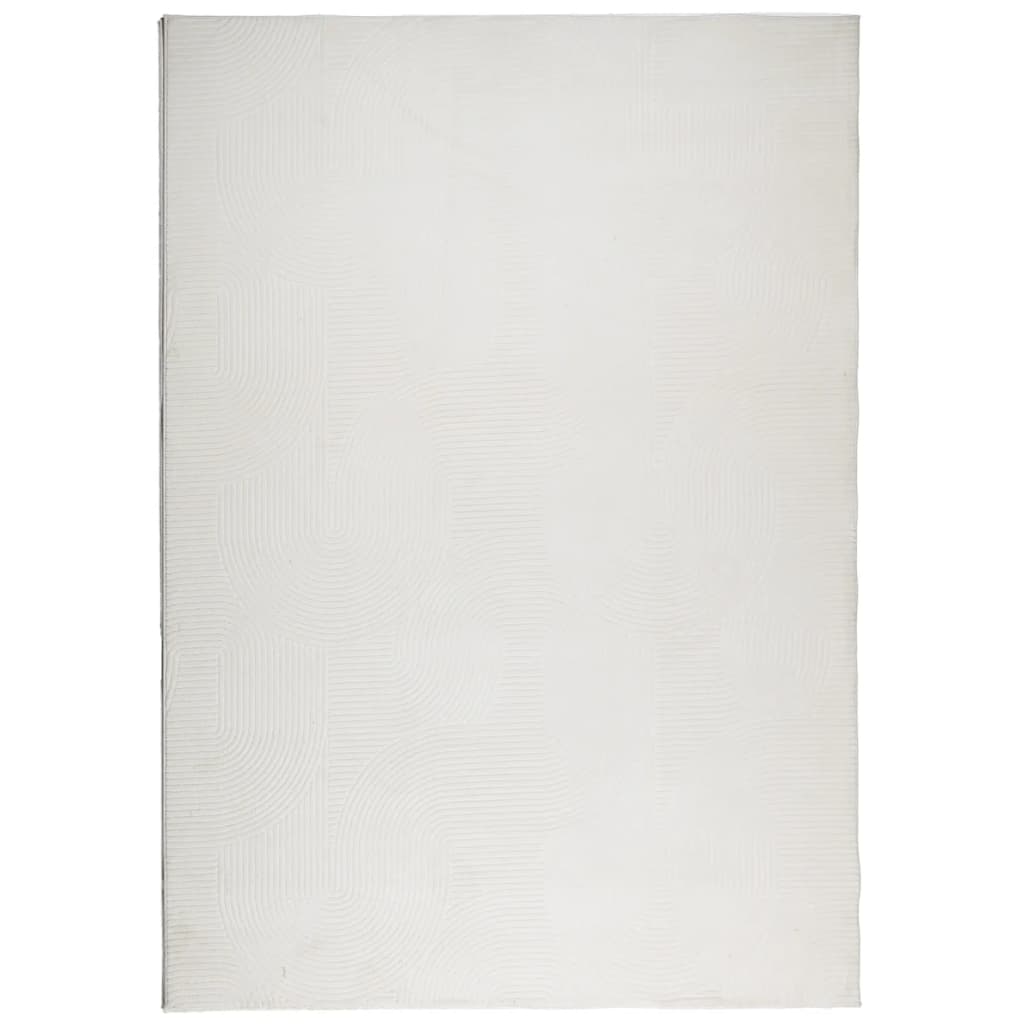 Vloerkleed Iza Laagpolig Scandinavisch Kleurig 140 x 200 cm Crème