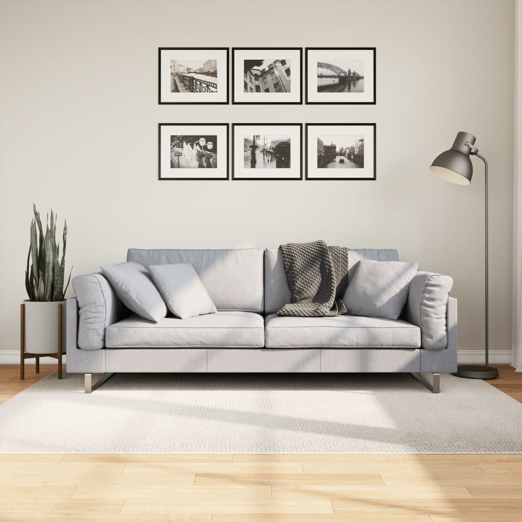 Vloerkleed Iza Laagpolig Scandinavisch Kleurig 140 x 200 cm Crème