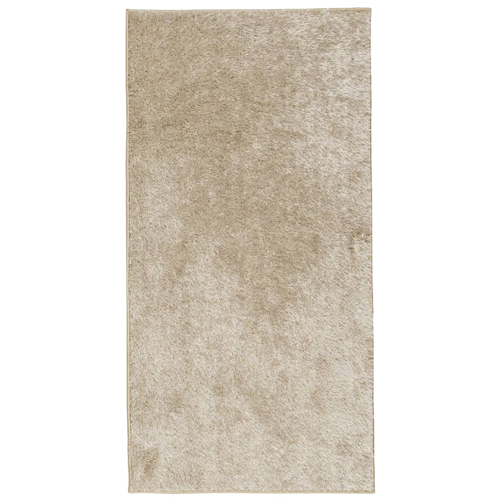 Vloerkleed Istan Hoogpolig Glanzend Beige 100 x 200 cm