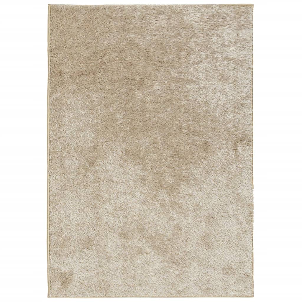 Vloerkleed Istan Hoogpolig Glanzend 160 x 230 cm Beige