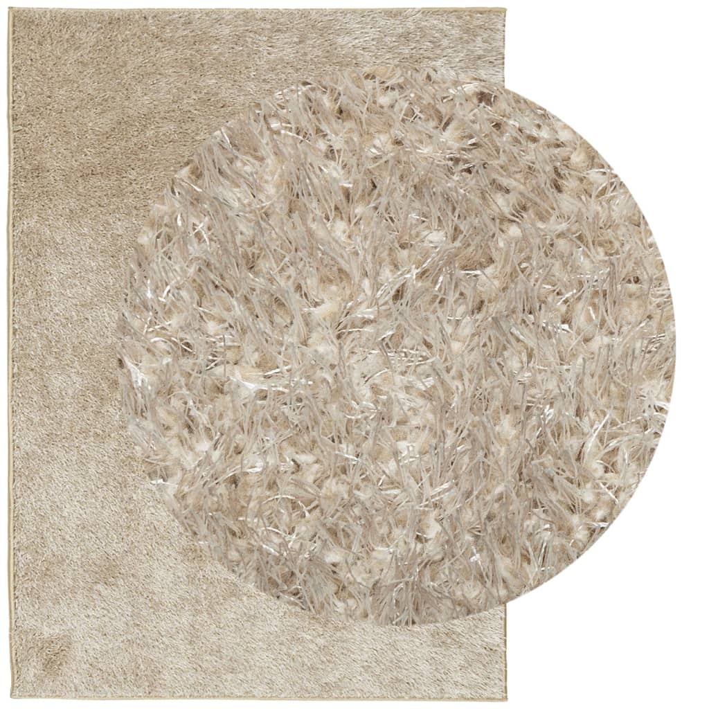 Vloerkleed Istan Hoogpolig Glanzend 200 x 280 cm Beige