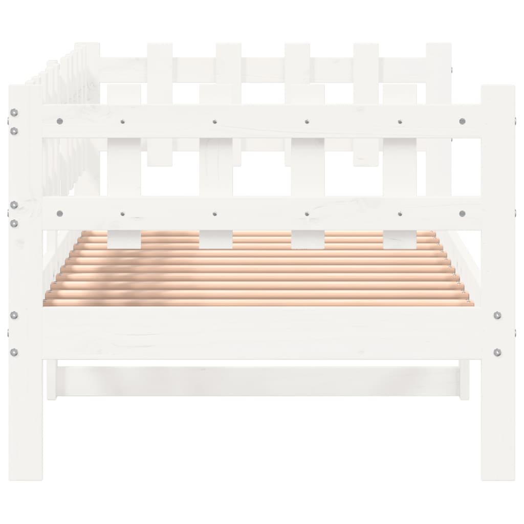 Slaapbank 80X200 Cm Massief Grenenhout Wit 80 x 200 cm