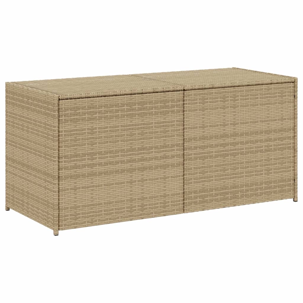 Tuinbox 283 L Poly Rattan 120 x 50 x 56 cm Gemengd beige