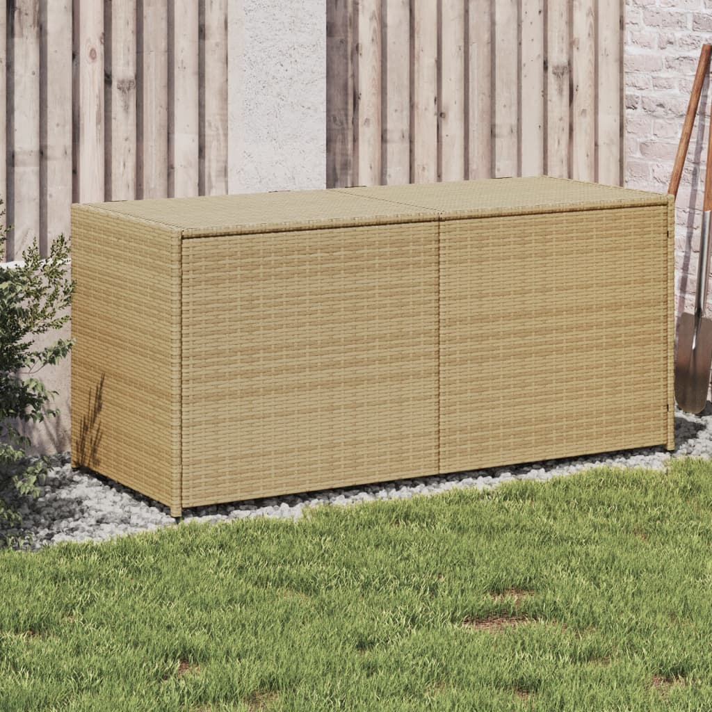 Tuinbox 283 L Poly Rattan 120 x 50 x 56 cm Gemengd beige
