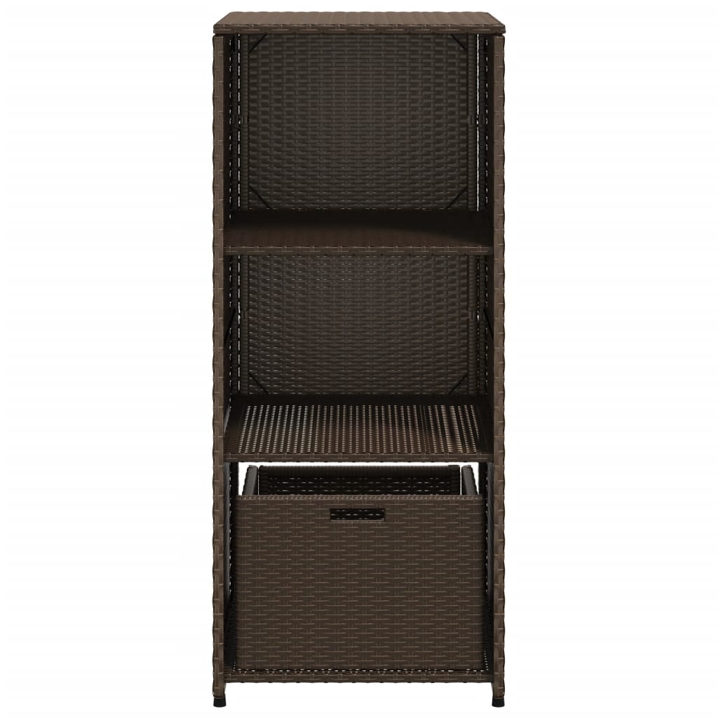 Tuinkast 50X55X115 Cm Poly Rattan Bruin