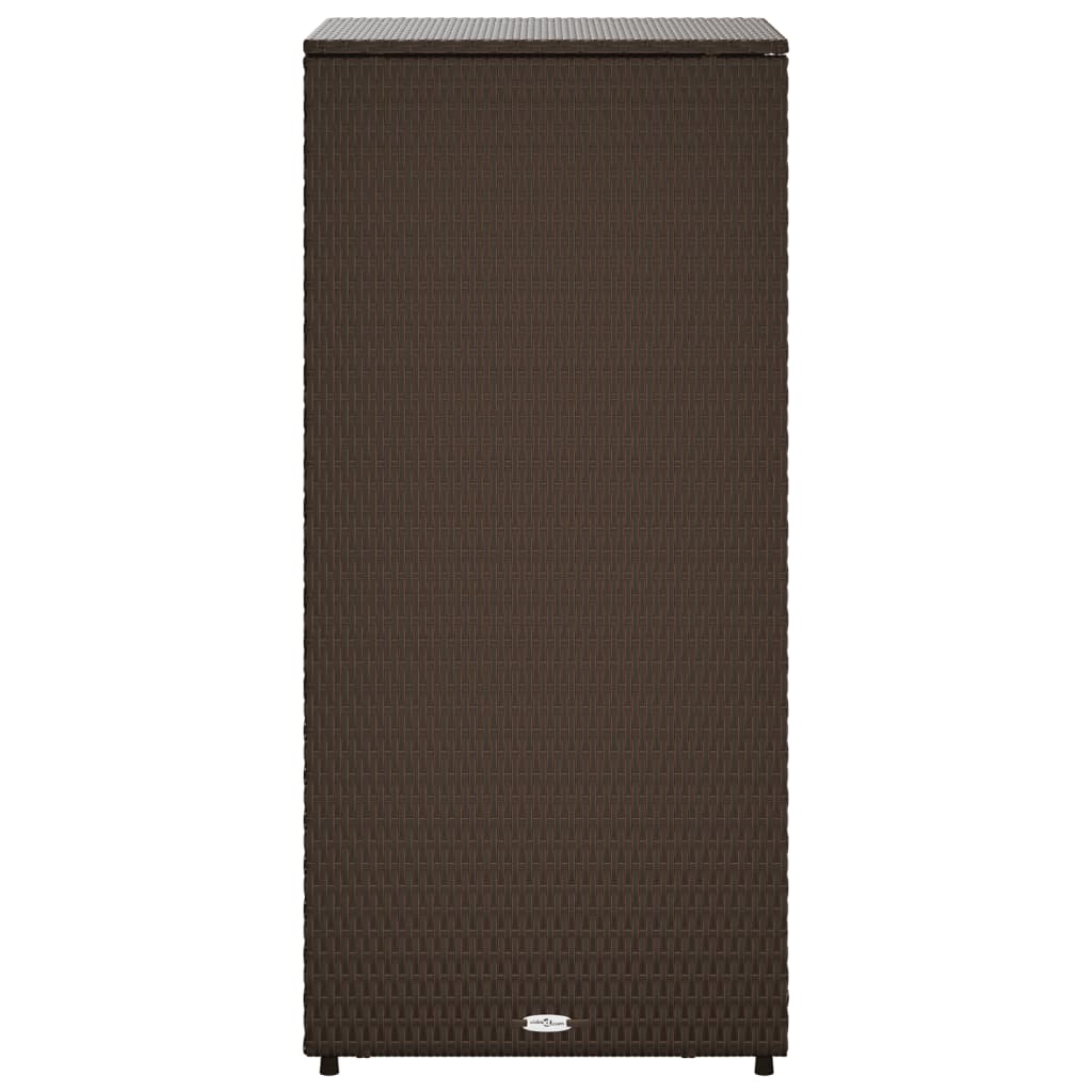 Tuinkast 50X55X115 Cm Poly Rattan Bruin