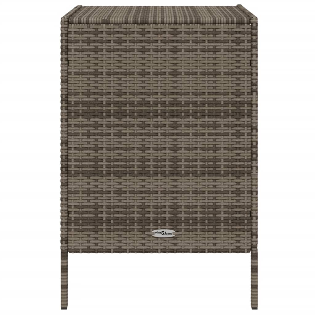 Tuinkast 55X59X80 Cm Poly Rattan Grijs 55 x 59 x 80 cm