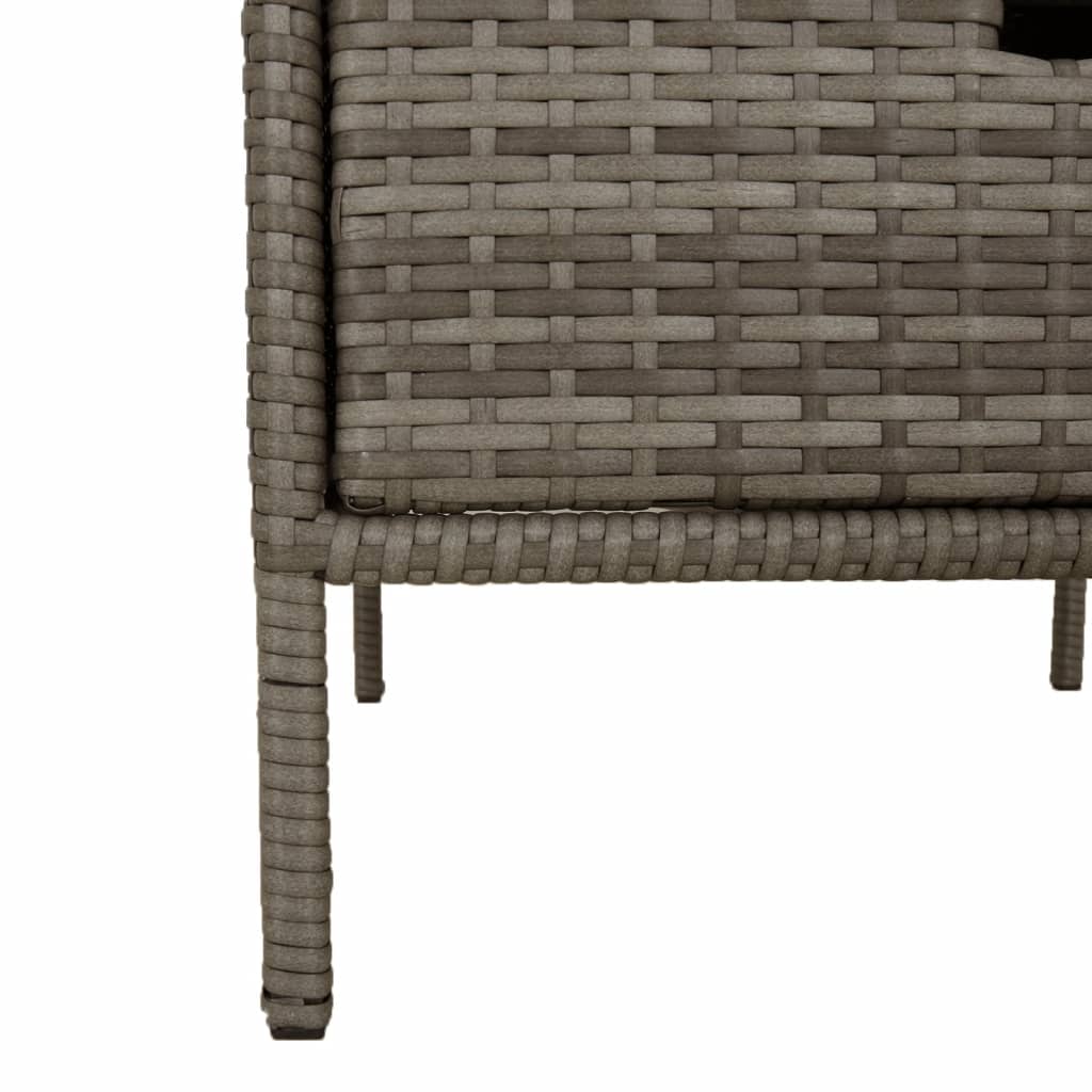 Tuinkast 55X59X80 Cm Poly Rattan Grijs 55 x 59 x 80 cm