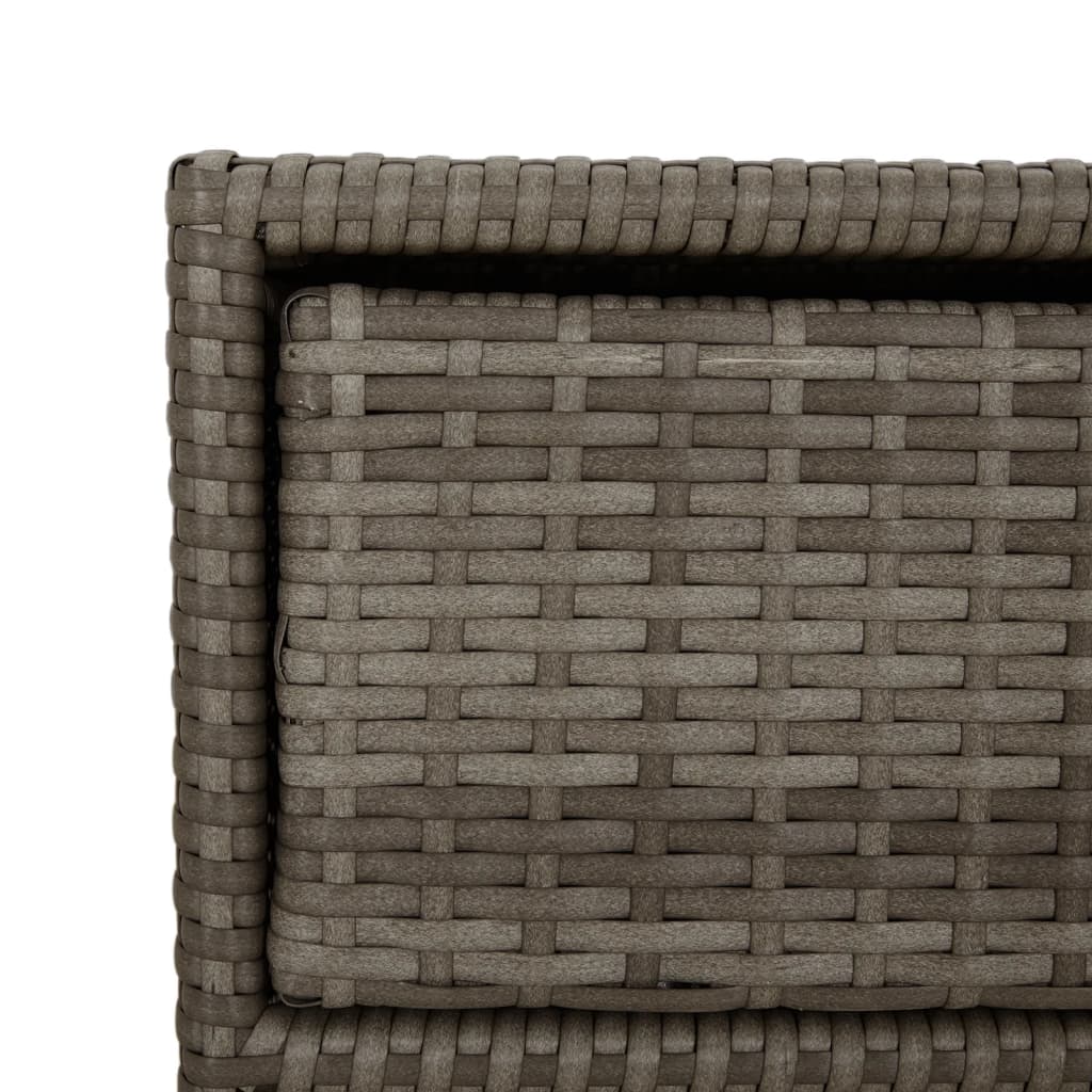 Tuinkast 55X59X80 Cm Poly Rattan Grijs 55 x 59 x 80 cm