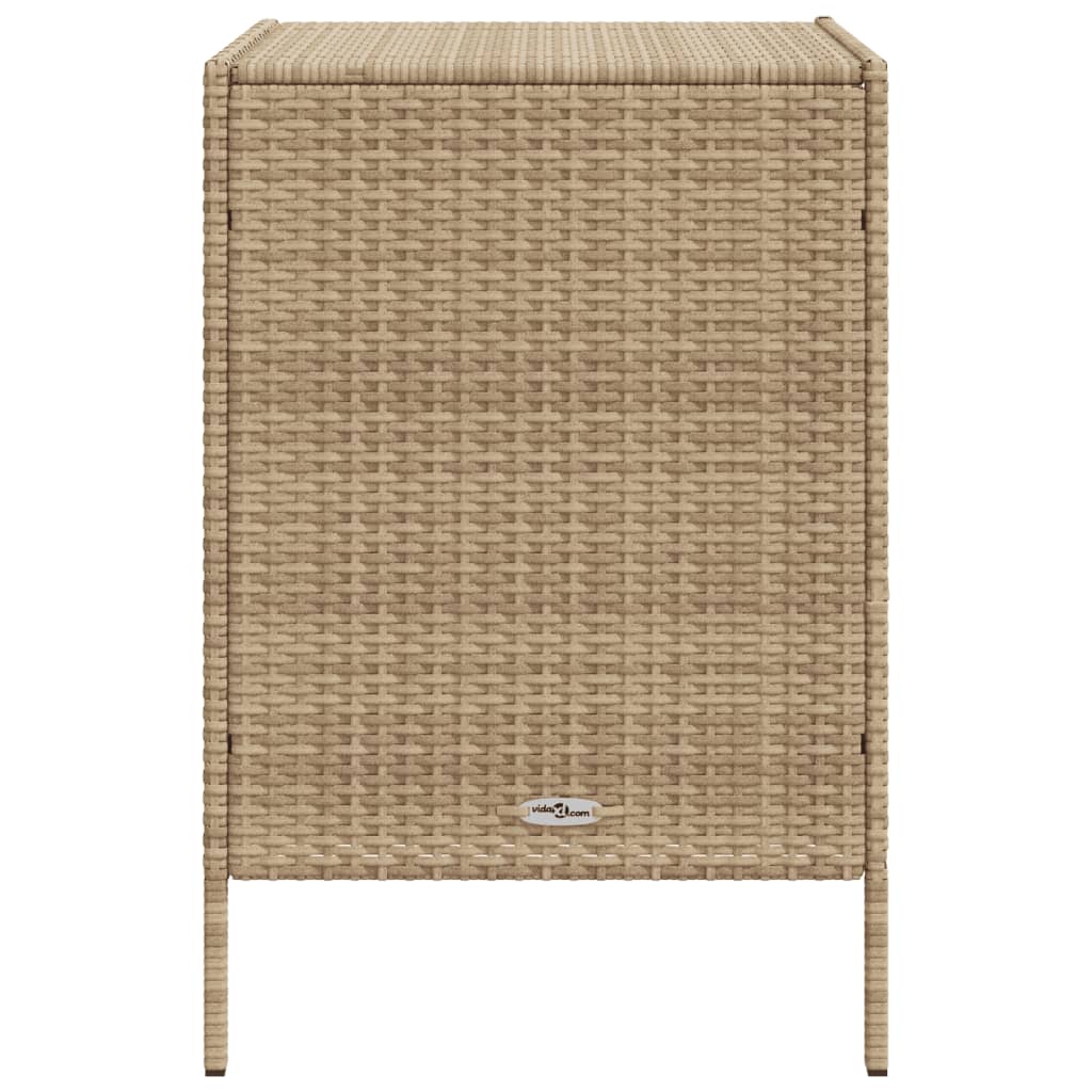 Tuinkast 55X59X80 Cm Poly Rattan Beige 55 x 59 x 80 cm