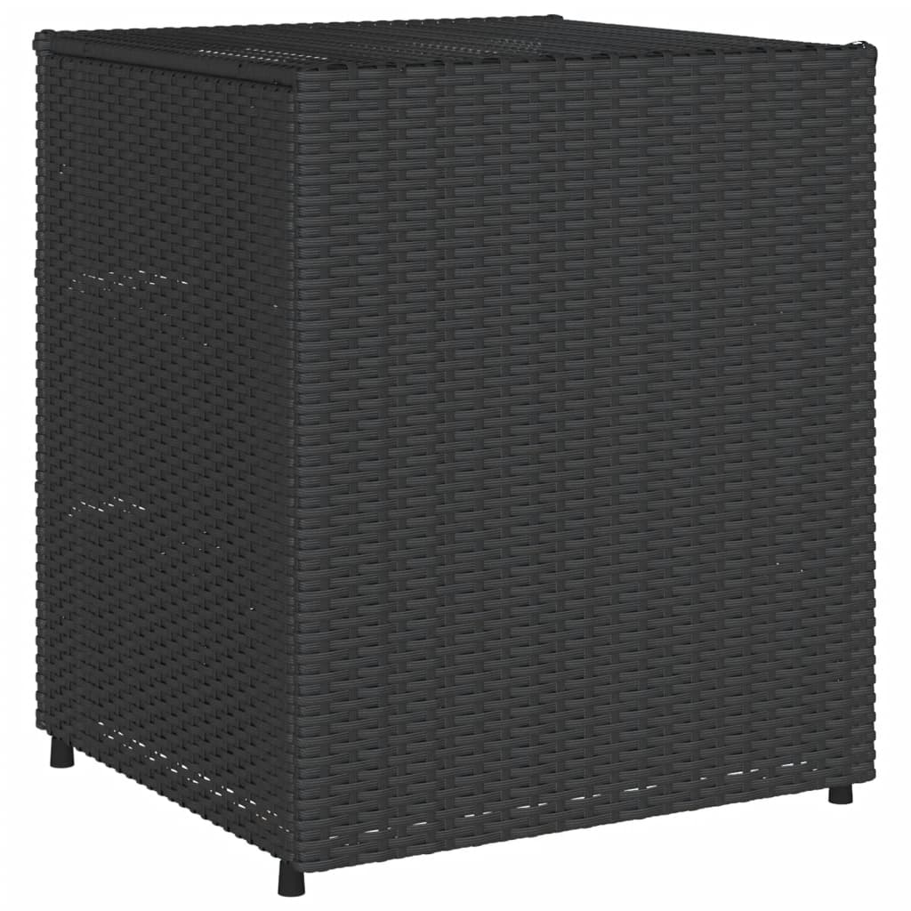 Tuinkast 55x59x69 cm poly rattan zwart