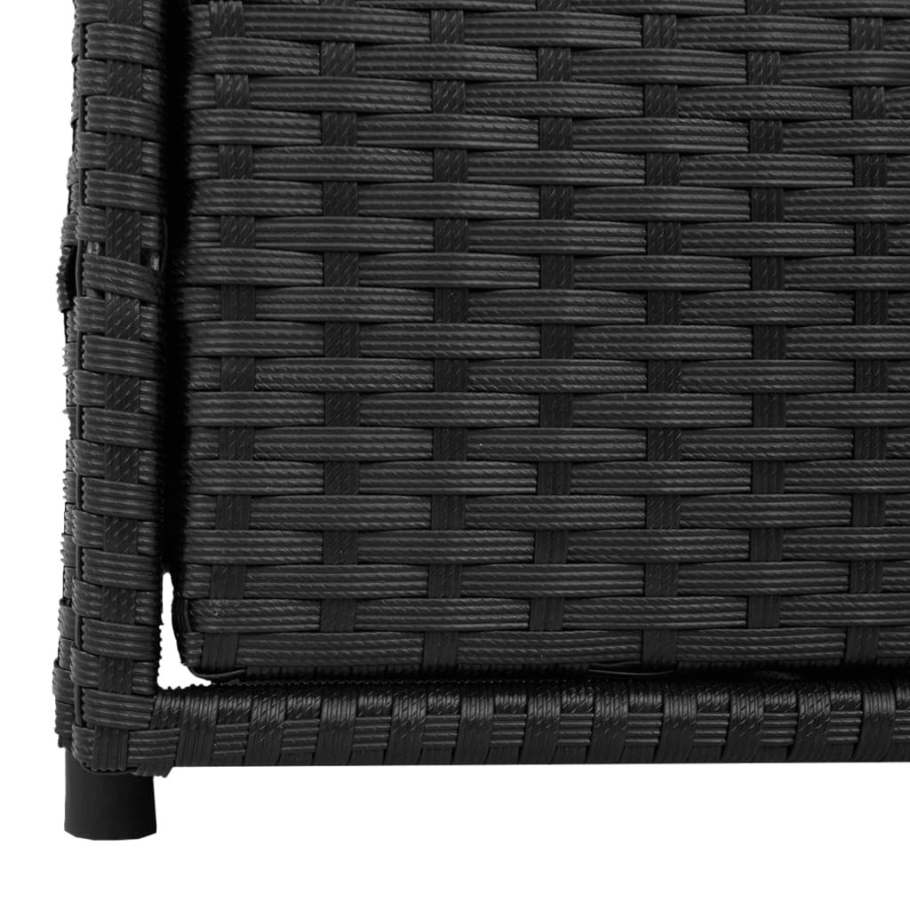 Tuinkast 55x59x69 cm poly rattan zwart