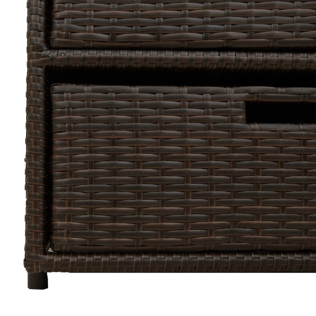 Tuinkast 55X59X69 Cm Poly Rattan Bruin 55 x 59 x 69 cm