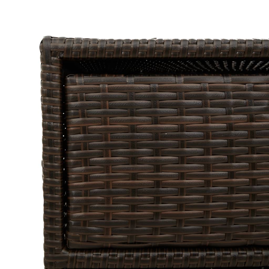 Tuinkast 55X59X69 Cm Poly Rattan Bruin 55 x 59 x 69 cm