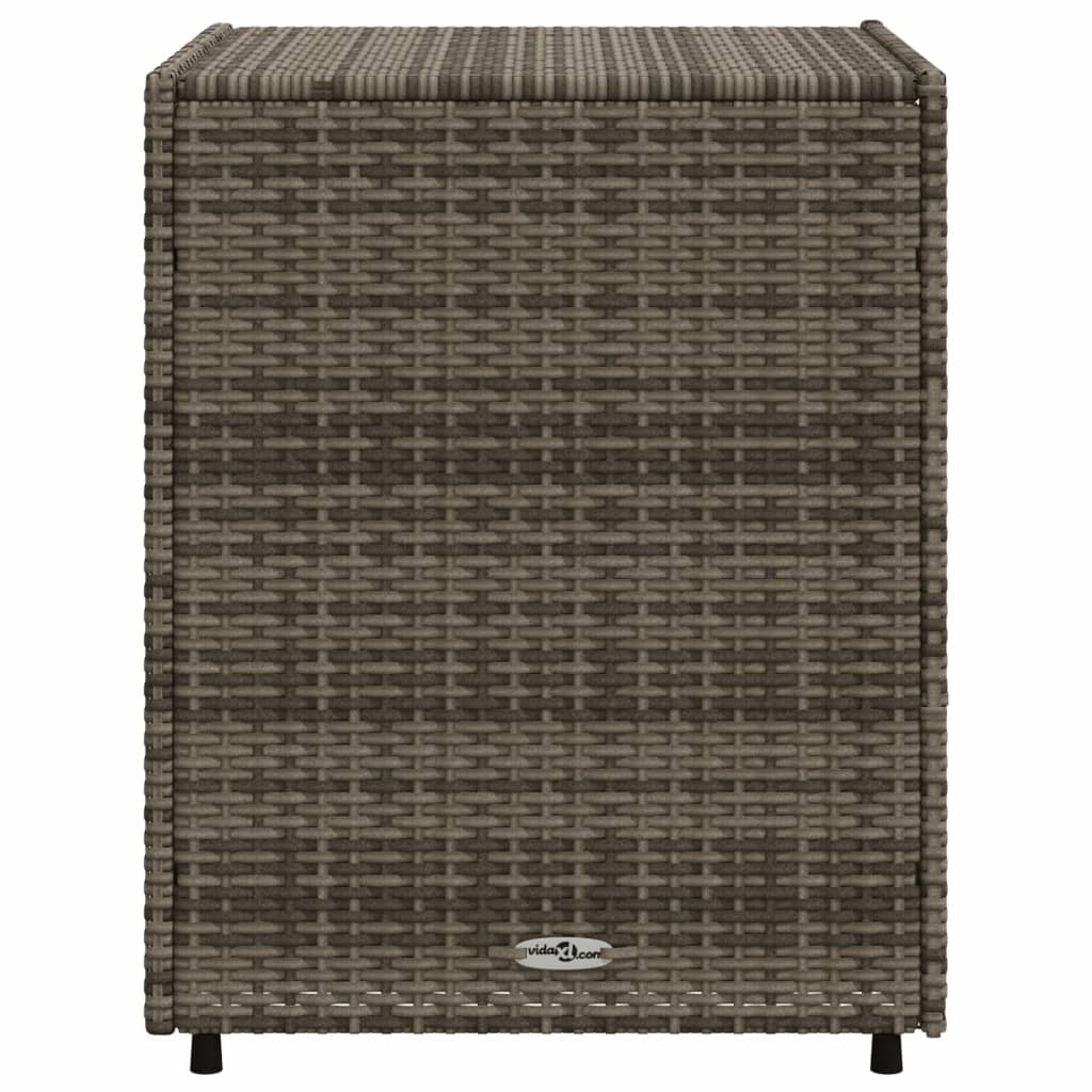 Tuinkast 55X59X69 Cm Poly Rattan Grijs 55 x 59 x 69 cm