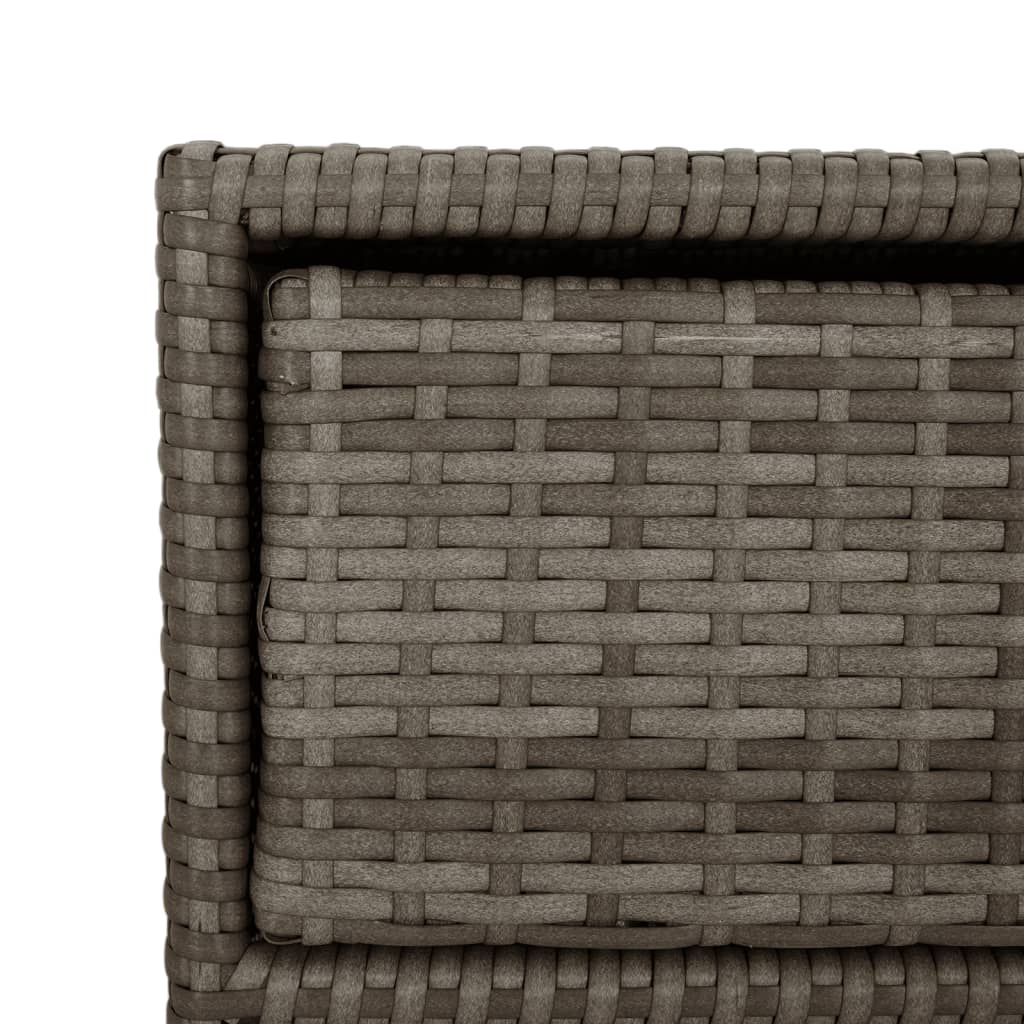 Tuinkast 55X59X69 Cm Poly Rattan Grijs 55 x 59 x 69 cm