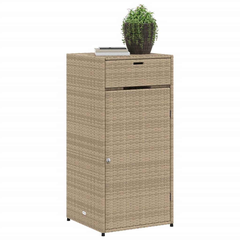 Tuinkast 55x55x111 cm poly rattan beige