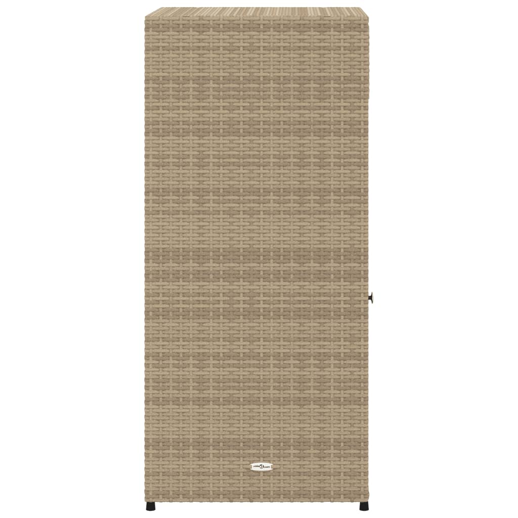 Tuinkast 55x55x111 cm poly rattan beige