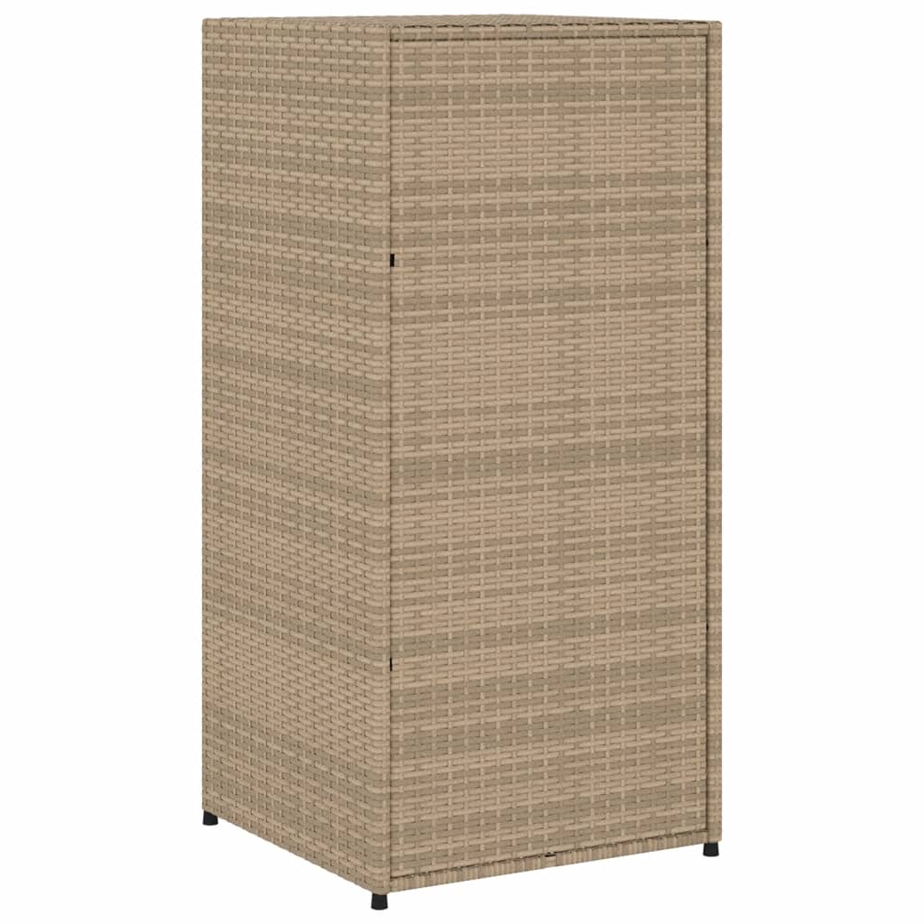 Tuinkast 55x55x111 cm poly rattan beige