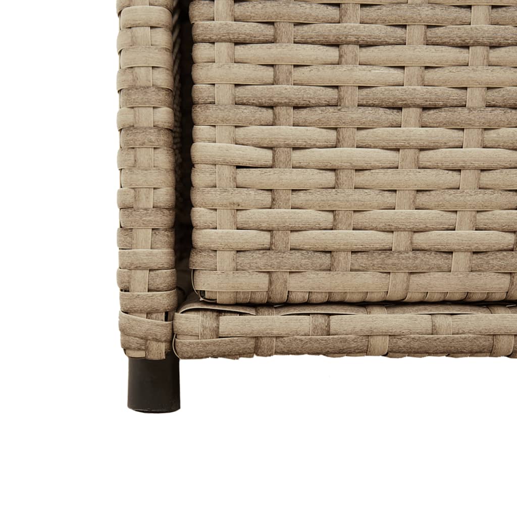 Tuinkast 55x55x111 cm poly rattan beige