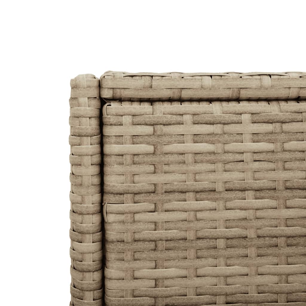 Tuinkast 55x55x111 cm poly rattan beige