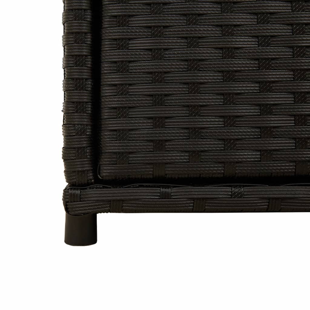 Tuinkast 105X55X113 Cm Poly Rattan Zwart 105 x 55 x 113 cm