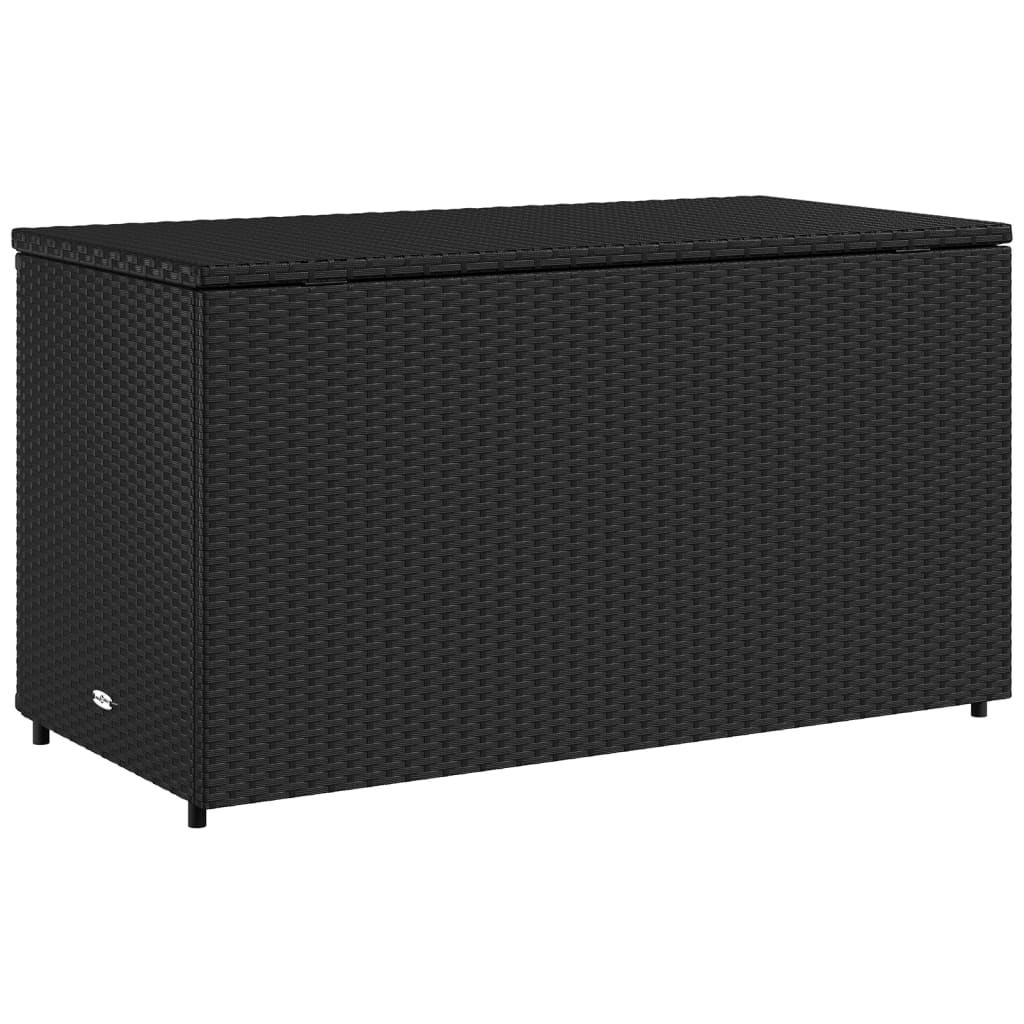 Tuinkast 110x55x60,5 cm poly rattan zwart