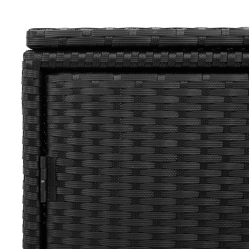 Tuinkast 110x55x60,5 cm poly rattan zwart