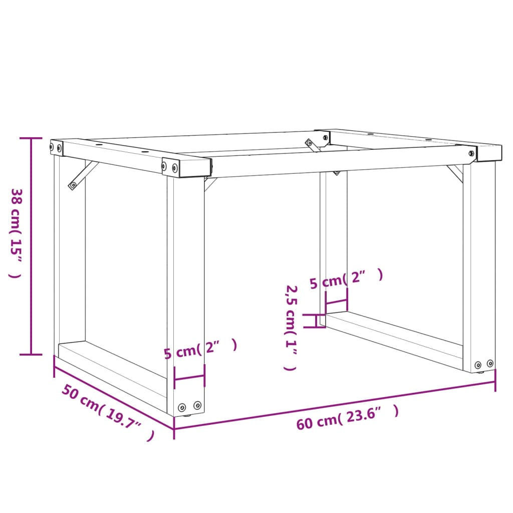 Salontafelpoten O-Frame 60X50X38 Cm Gietijzer