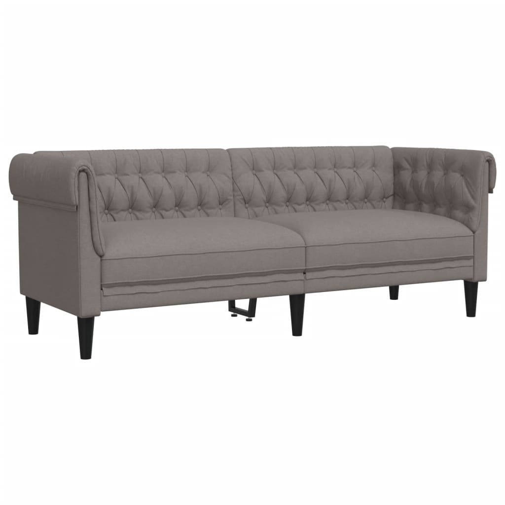 3-delige Loungeset stof taupe