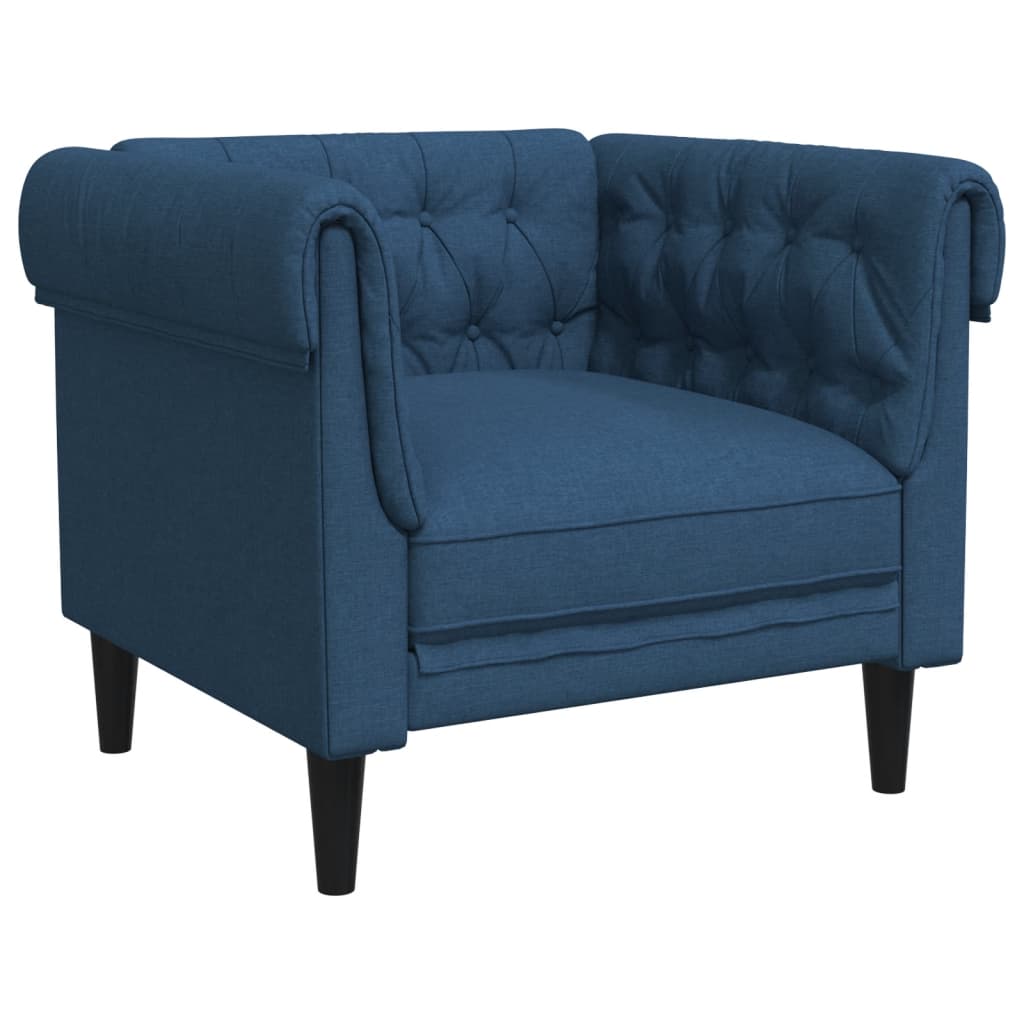 3-delige Loungeset stof blauw