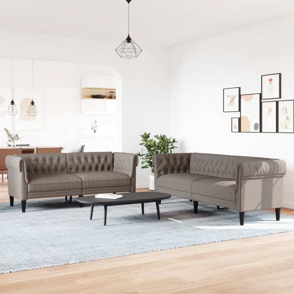 2-delige Loungeset stof taupe