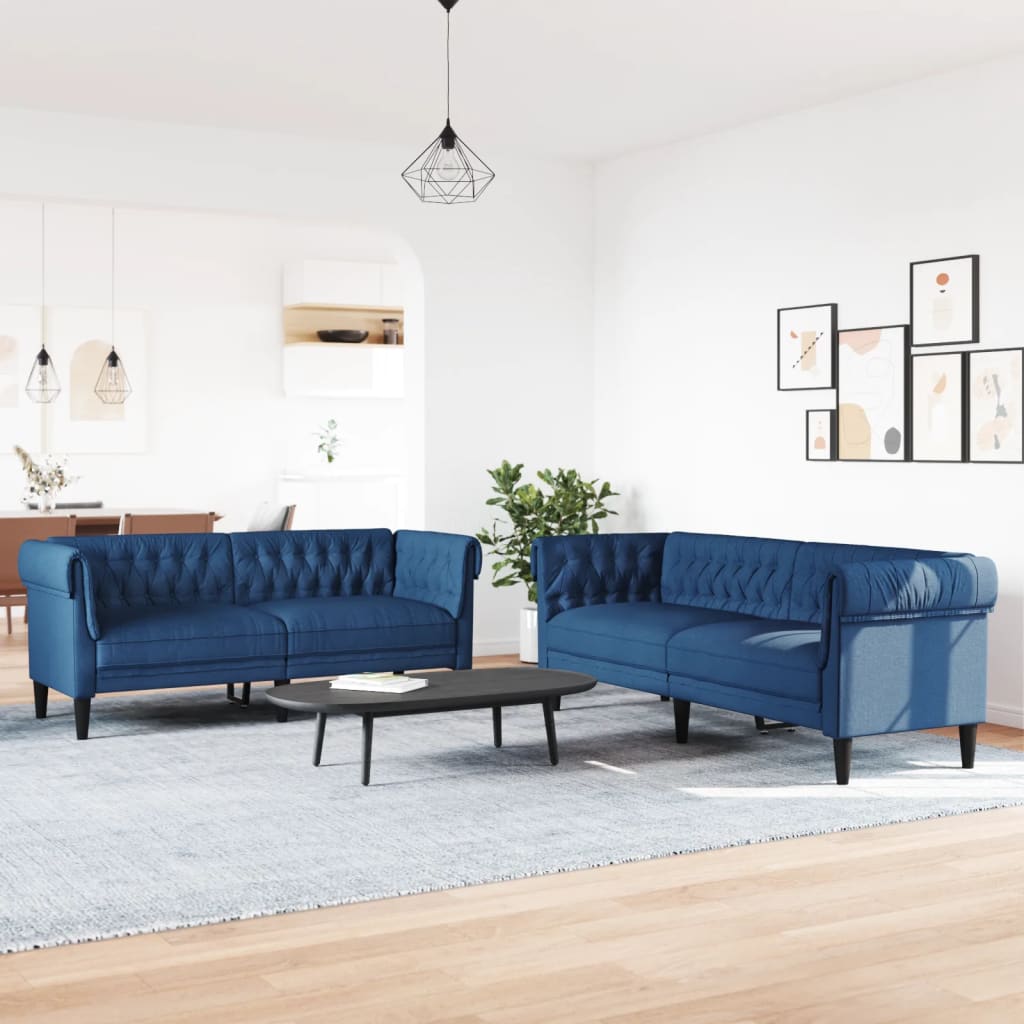 2-delige Loungeset stof blauw