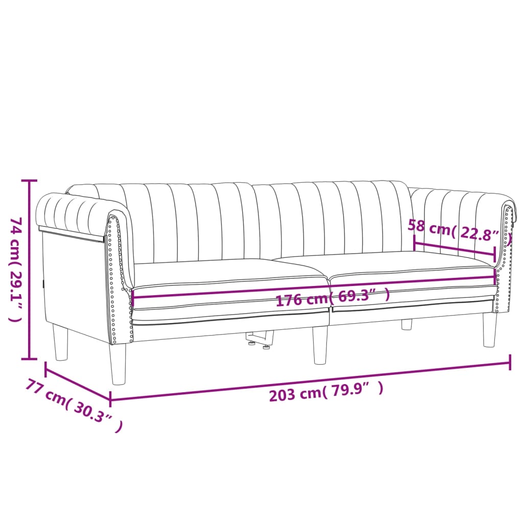 3-delige Loungeset fluweel lichtgrijs