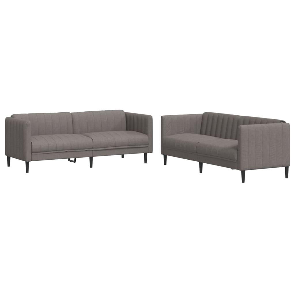 2-delige Loungeset stof taupe