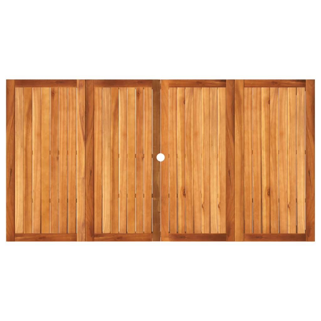 Tuintafel 180X90X75 Cm Poly Rattan En Acaciahout Grijs